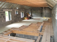 Upstairs floors going in